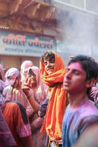 Holi in Vrindavan. Colors