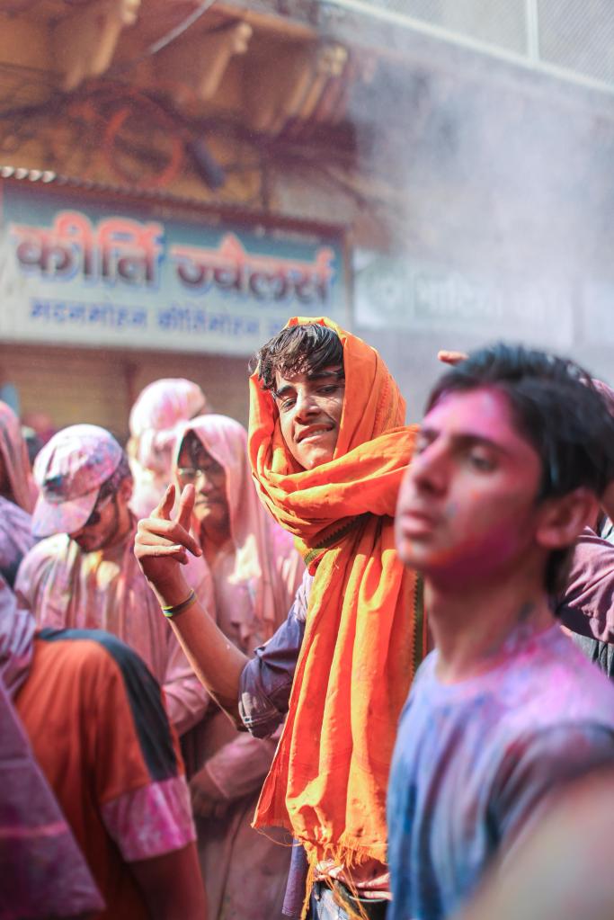 Festa dei colori Holi a Vrindavan