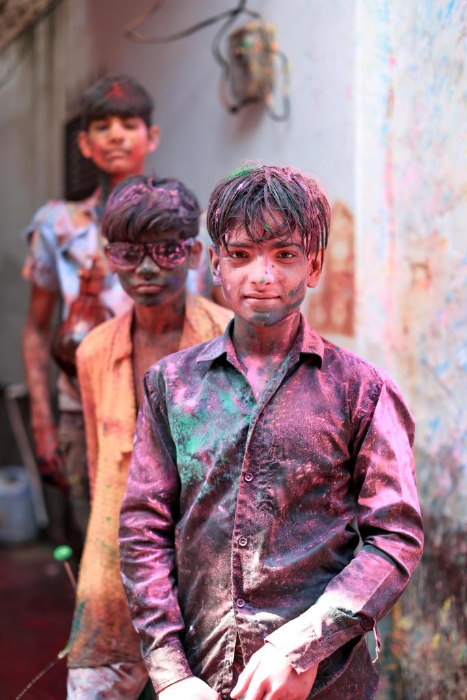 Festa dei colori Holi a Vrindavan