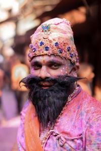 Holi in Vrindavan. Colors
